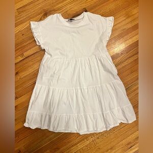 J CREW Broken-in jersey tiered dress size large